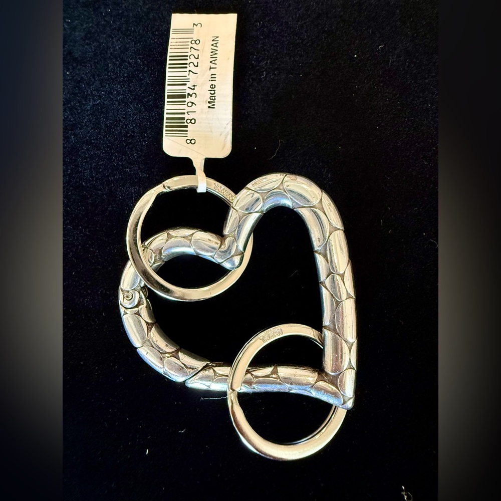Brighton Silver Textured Heart Keychain